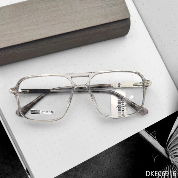 Transparent Color Double Bar Eyeglasses