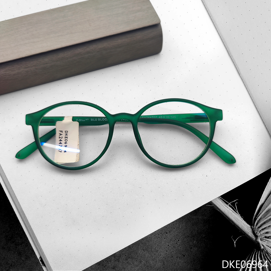 Green Color Round Shape Eyeglasses