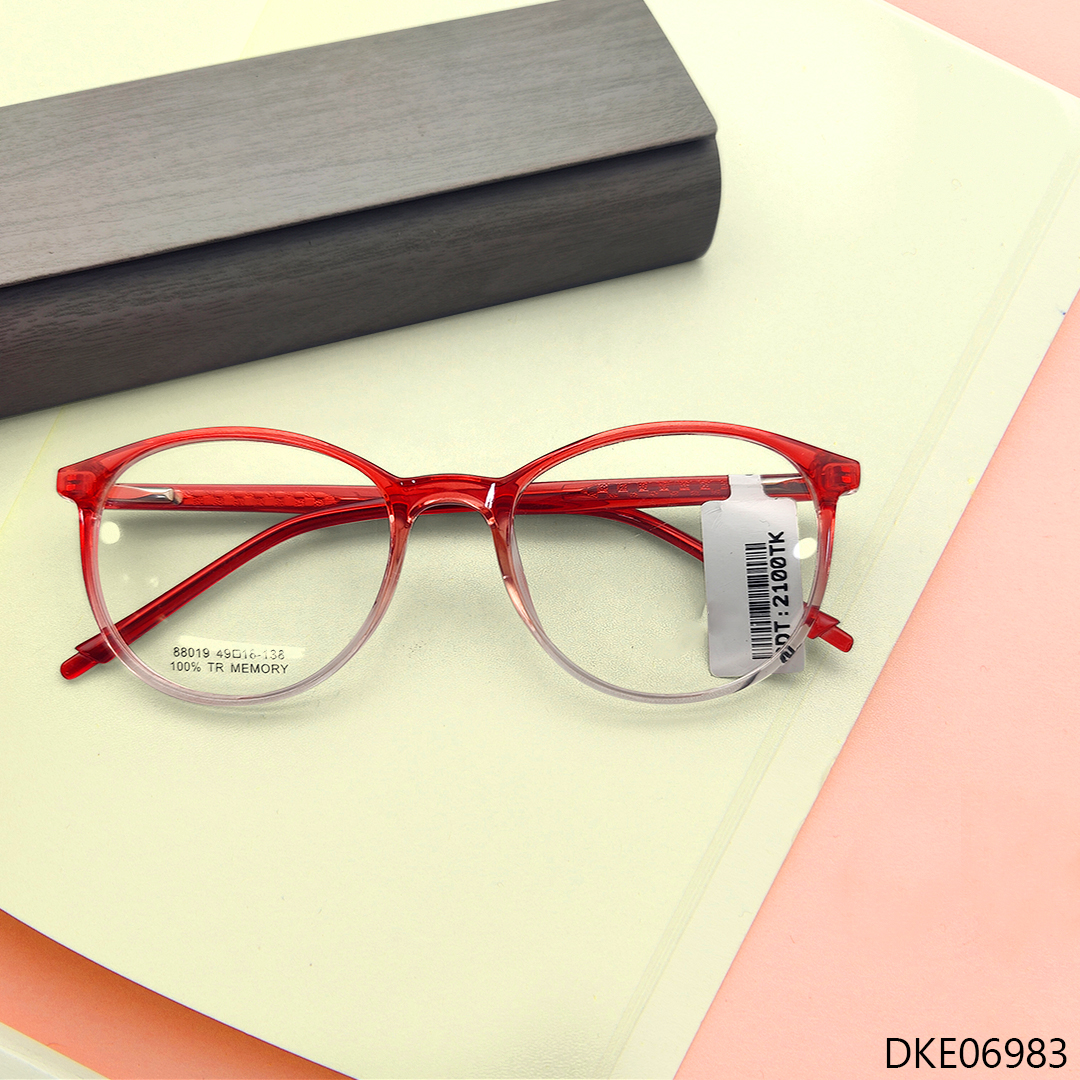 Red Color Round Shape Eyeglasses