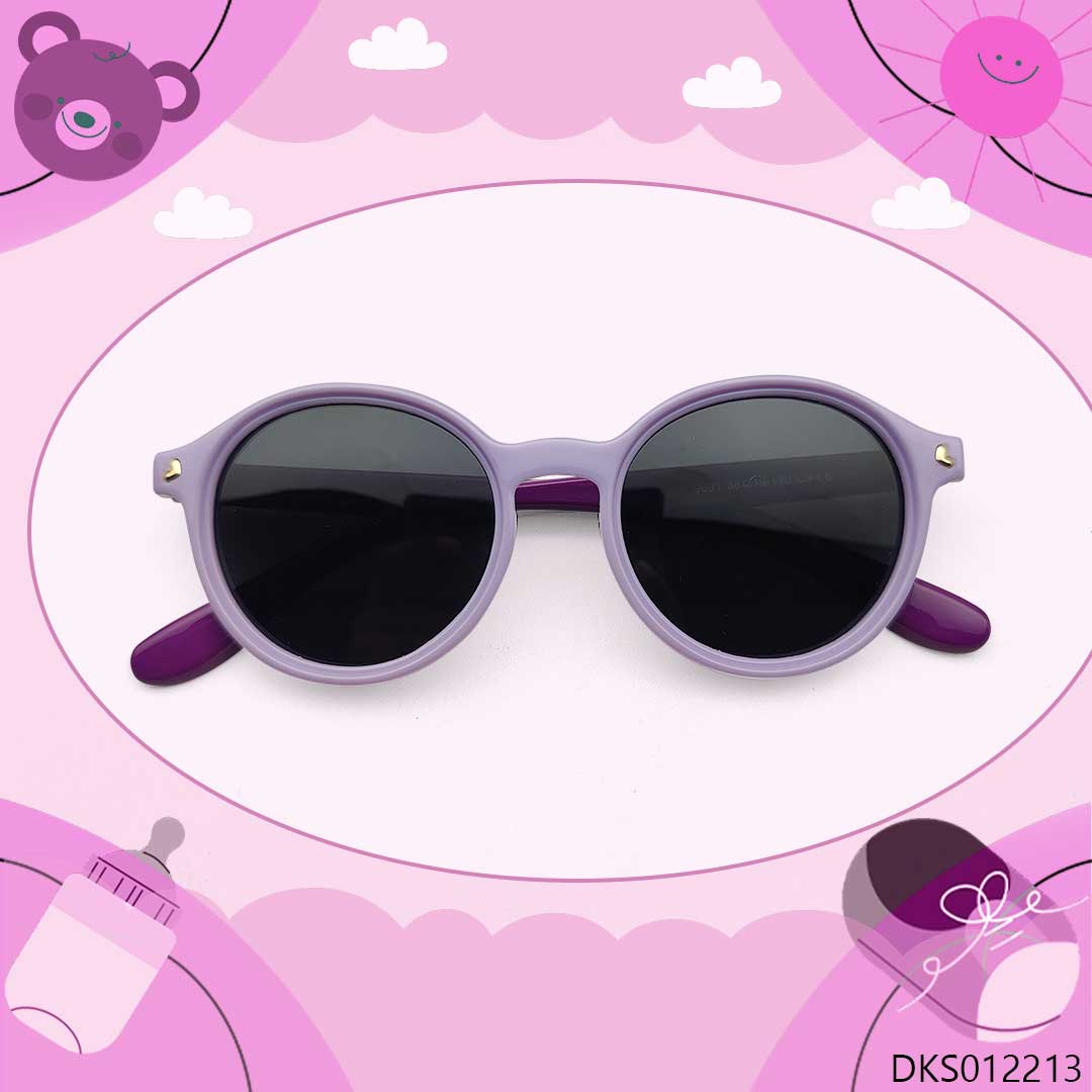 Round Shape Purple Frame Kid's Sunglasses