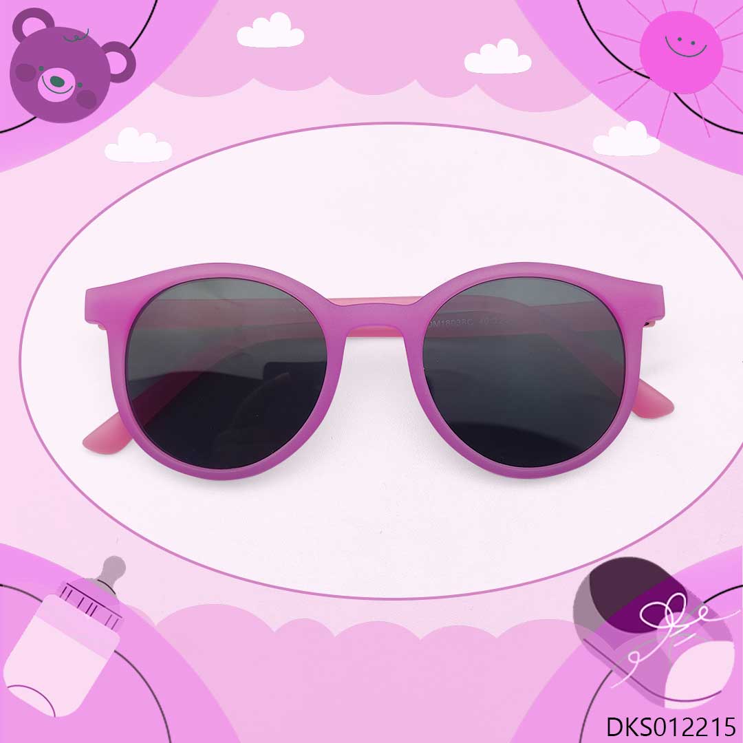 Round Shape Pink Frame Kid's Sunglasses