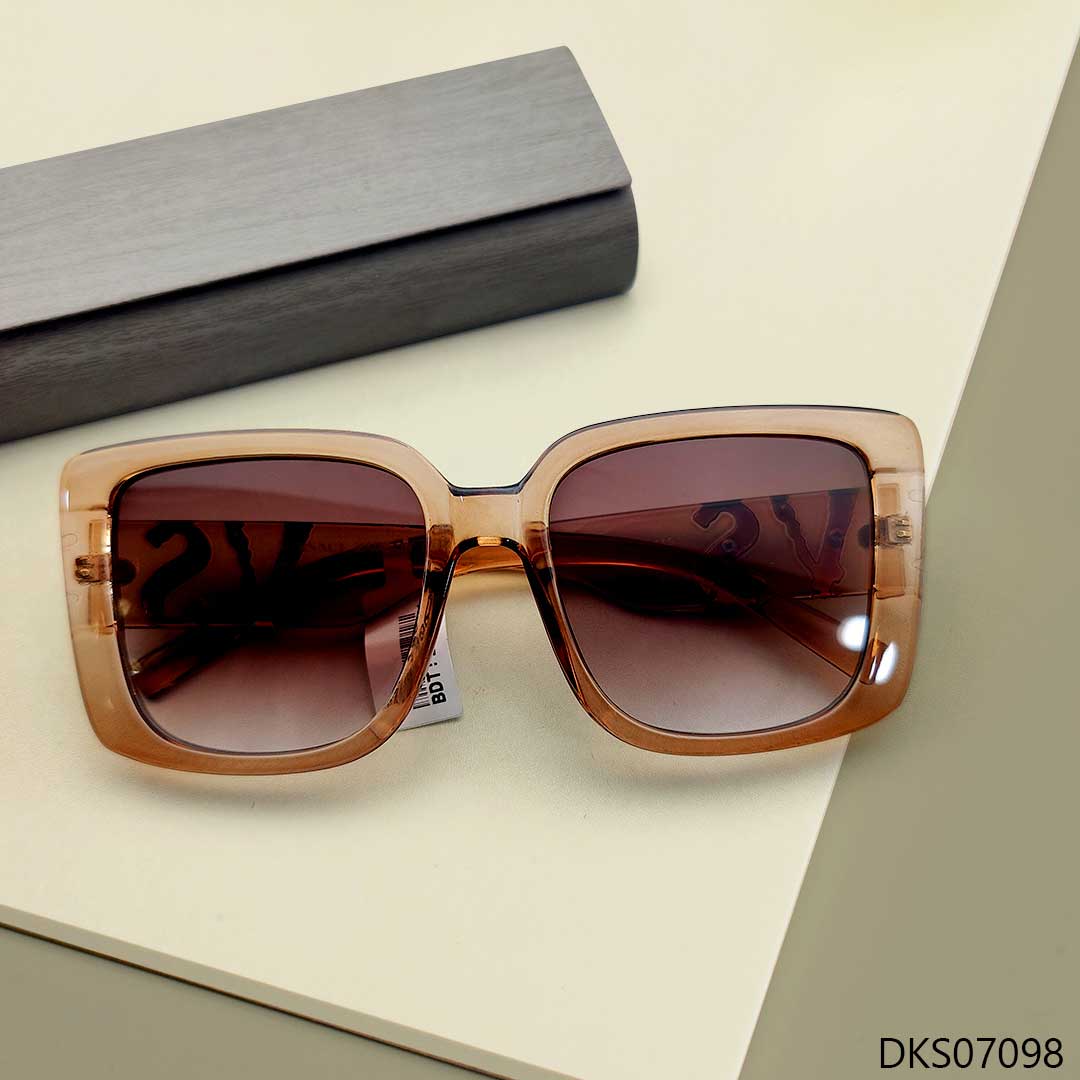 Brown Transparent Color Sunglasses