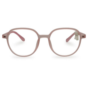 Pink Transparent Round Shape Eyeglasses