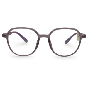 Purple Transparent Round Shape Eyeglasses